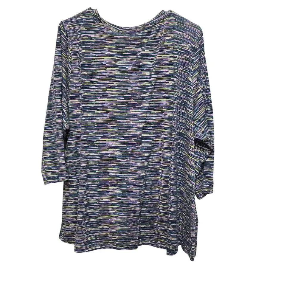 Christopher Banks 2X Multicolor Twist Front Top Plus Size - Picture 2 of 9